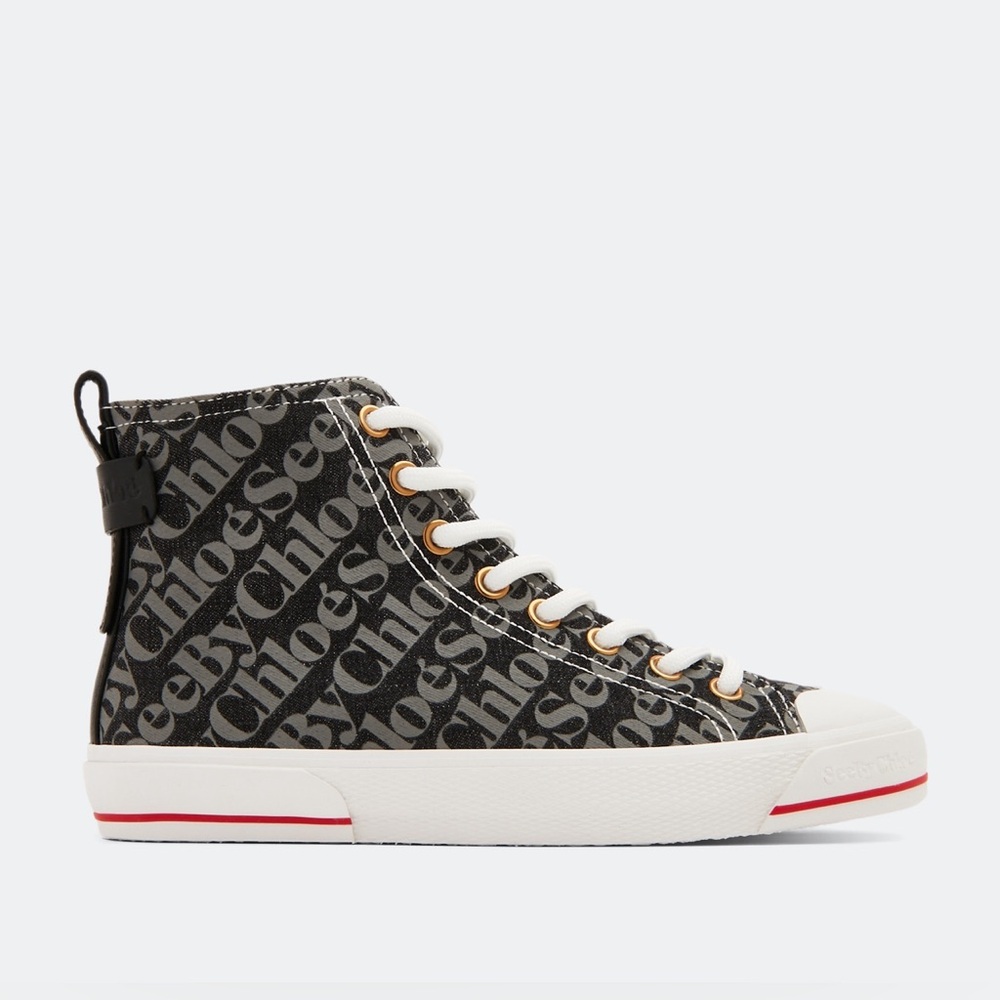 NIB- See by Chloé Aryana high top canvas boots - Picture 4 of 9